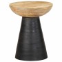 Mesa auxiliar madera maciza de mango negra Ø37x45 cm by , Side tables - Ref: Foro24-4017537, Price: 108,57 €, Discount: %