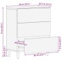 Aparador de madera maciza de mango gris claro 60x33,5x75 cm by , Lockers and storage cabinets - Ref: Foro24-4017795, Price: 1...