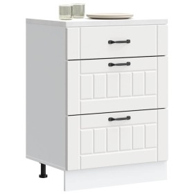 Mueble bajo de cocina Lucca madera de ingeniería blanca by , Kitchen cabinets - Ref: Foro24-854269, Price: 117,67 €, Discount: %