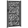 Puerta de jardín de diseño con carril de acero negro 105x180 cm von , Gartentore - Ref: Foro24-4100982, Preis: 238,54 €, Raba...