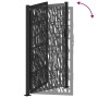 Puerta de jardín de diseño con carril de acero negro 105x180 cm