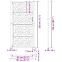 Puerta de jardín diseño de hojas de acero desgastado 105x205 cm von , Gartentore - Ref: Foro24-4100968, Preis: 277,32 €, Raba...