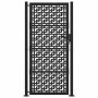 Puerta de jardín diseño en cruz de acero negra 105x205 cm