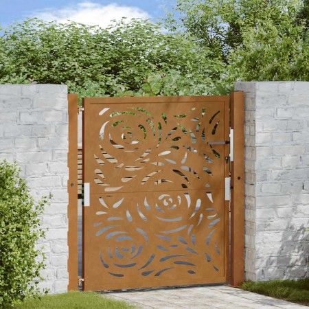 Puerta de jardín diseño llama acero desgastado 105x105 cm von , Gartentore - Ref: Foro24-4100994, Preis: 169,56 €, Rabatt: %