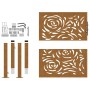 Puerta de jardín diseño llama acero desgastado 105x105 cm von , Gartentore - Ref: Foro24-4100994, Preis: 169,56 €, Rabatt: %