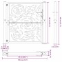 Puerta de jardín diseño llama acero desgastado 105x105 cm von , Gartentore - Ref: Foro24-4100994, Preis: 169,56 €, Rabatt: %