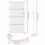 Puerta de jardín diseño en cruz de acero desgastado 105x205 cm de , Puertas de jardín - Ref: Foro24-4101008, Precio: 277,19 €