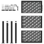 Puerta de jardín diseño en cruz de acero negra 105x155 cm by , garden gates - Ref: Foro24-4101001, Price: 224,65 €, Discount: %