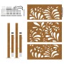 Puerta de jardín de acero desgastado diseño ondulado 105x130 cm by , garden gates - Ref: Foro24-4100975, Price: 208,77 €, Dis...
