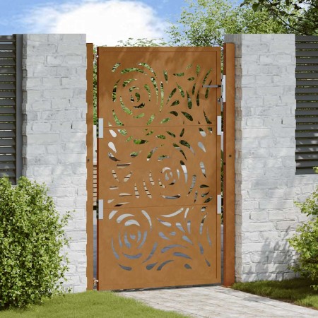 Puerta de jardín diseño llama acero desgastado 105x155 cm by , garden gates - Ref: Foro24-4100996, Price: 217,97 €, Discount: %