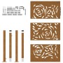 Puerta de jardín diseño llama acero desgastado 105x155 cm by , garden gates - Ref: Foro24-4100996, Price: 217,97 €, Discount: %