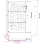 Puerta de jardín diseño llama acero desgastado 105x155 cm by , garden gates - Ref: Foro24-4100996, Price: 217,97 €, Discount: %