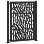 Puerta de jardín de diseño con carril de acero negro 105x130 cm by , garden gates - Ref: Foro24-4100980, Price: 200,03 €, Dis...