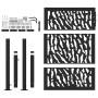 Puerta de jardín de diseño con carril de acero negro 105x130 cm by , garden gates - Ref: Foro24-4100980, Price: 200,03 €, Dis...