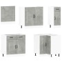 Mueble cocina Kalmar gris hormigón 11 pzas madera contrachapada von , Küchenschränke - Ref: Foro24-3314915, Preis: 717,86 €, ...