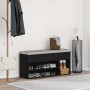 Banco zapatero madera de ingeniería negro 102x30,5x45 cm by , Shoe racks and shoe organizers - Ref: Foro24-862704, Price: 77,...