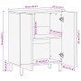 Aparador marrón 60x33x75 cm madera maciza mango von , Schließfächer und Lagerschränke - Ref: Foro24-4017722, Preis: 175,34 €,...