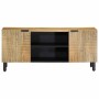 Mueble de TV marrón 105x33x46 cm madera maciza mango by , CD and DVD storage - Ref: Foro24-4017720, Price: 113,21 €, Discount: %