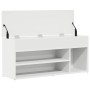 Banco zapatero madera de ingeniería blanco 102x30,5x45 cm von , Schuhregale und Schuhorganisatoren - Ref: Foro24-859136, Prei...