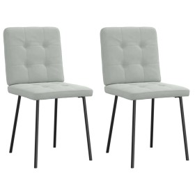 Sillas de comedor 2 unidades terciopelo gris claro de , Sillas de comedor - Ref: Foro24-4101057, Precio: 83,85 €, Descuento: %