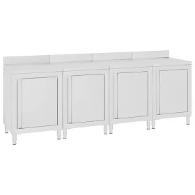 Gewerblicher Arbeitstisch aus Edelstahl, 240 x 60 x 96 cm von vidaXL, Wiederherstellung - Ref: Foro24-3058269, Preis: 915,79 ...