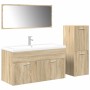Juego de muebles de baño 4 pzas contrachapada roble Sonoma von , Badezimmermöbel - Ref: Foro24-3325028, Preis: 350,42 €, Raba...