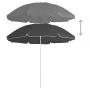 Garten-Sonnenschirm mit anthrazitfarbener Stahlstange 180 cm von vidaXL, Sonnenschirme - Ref: Foro24-315542, Preis: 21,27 €, ...