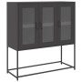 Aparador de acero laminado en frío negro 100,5x39x107 cm von , Sideboards - Ref: Foro24-853404, Preis: 129,29 €, Rabatt: %