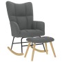 Sillón mecedora con taburete tela gris oscuro von , Schaukelstühle - Ref: Foro24-4016801, Preis: 143,05 €, Rabatt: %