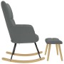 Sillón mecedora con taburete tela gris oscuro von , Schaukelstühle - Ref: Foro24-4016801, Preis: 143,05 €, Rabatt: %