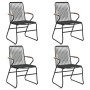 Juego de comedor de jardín 5 piezas ratán PVC negro by vidaXL, Garden sets - Ref: Foro24-3060269, Price: 390,84 €, Discount: %