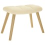 Sillón de relax con taburete tela color crema by , Armchairs - Ref: Foro24-4016785, Price: 159,09 €, Discount: %