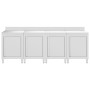 Commercial work table stainless steel furniture 240x60x96 cm by vidaXL, Restoration - Ref: Foro24-3058269, Price: 938,66 €, D...