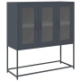 Aparador de acero laminado en frío antracita 100,5x39x107 cm by , Sideboards - Ref: Foro24-853406, Price: 135,36 €, Discount: %