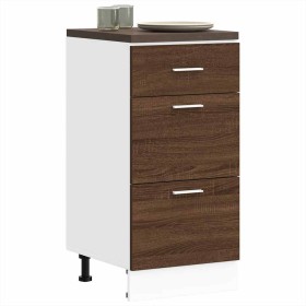 Armario bajo de roble marrón 40x46x81,5 cm madera de ingeniería by , Kitchen cabinets - Ref: Foro24-854217, Price: 93,78 €, D...
