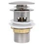 Push drain overflow function silver 6.4x6.4x9.1cm by vidaXL, Faucets - Ref: Foro24-149059, Price: 13,14 €, Discount: %