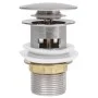 Push drain overflow function silver 6.4x6.4x9.1cm by vidaXL, Faucets - Ref: Foro24-149059, Price: 12,48 €, Discount: %