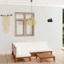 Juego muebles de jardín y cojines 5 pzas madera maciza acacia de vidaXL, Conjuntos de jardín - Ref: Foro24-3058144, Precio: 6...