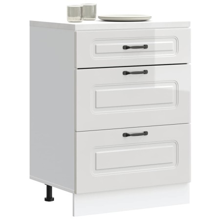 Mueble bajo cocina Kalmar madera ingeniería blanca alto brillo von , Küchenschränke - Ref: Foro24-854281, Preis: 129,08 €, Ra...