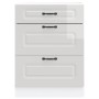Mueble bajo cocina Kalmar madera ingeniería blanca alto brillo