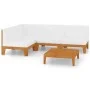 Garden furniture set with 5 pieces and solid acacia wood cushions. by vidaXL, Garden sets - Ref: Foro24-3058144, Price: 590,8...