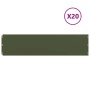 Bordes césped 20 uds acero laminado frío verde oliva 25x103 cm by , Garden edging and edging - Ref: Foro24-860175, Price: 141...