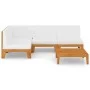Garden furniture set with 5 pieces and solid acacia wood cushions. by vidaXL, Garden sets - Ref: Foro24-3058144, Price: 590,8...