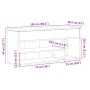 Banco zapatero madera de ingeniería gris sonoma 102x30,5x45 cm von , Schuhregale und Schuhorganisatoren - Ref: Foro24-859141,...