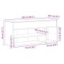 Banco zapatero madera ingeniería madera vieja 102x30,5x45 cm von , Schuhregale und Schuhorganisatoren - Ref: Foro24-859143, P...