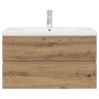 Mueble para lavabo con lavabo integrado y grifo roble artesanal von , Badezimmerwaschtische - Ref: Foro24-3328934, Preis: 262...