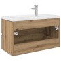 Mueble para lavabo con lavabo integrado y grifo roble artesanal von , Badezimmerwaschtische - Ref: Foro24-3328934, Preis: 262...