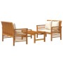 Set von Gartenmöbeln 3 Stück mit Kissen Akazienholz von vidaXL, Gartensets - Ref: Foro24-3058095, Preis: 455,83 €, Rabatt: %