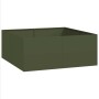 Jardinera acero verde oliva 100x100x40 cm von , Töpfe und Pflanzgefäße - Ref: Foro24-860818, Preis: 79,99 €, Rabatt: %