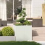 Jardinera acero blanco 80x80x80 cm von , Töpfe und Pflanzgefäße - Ref: Foro24-860781, Preis: 129,41 €, Rabatt: %